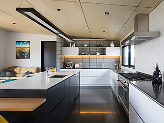 THUMB kitchen neo design custom designer modern oak shelves Auckland